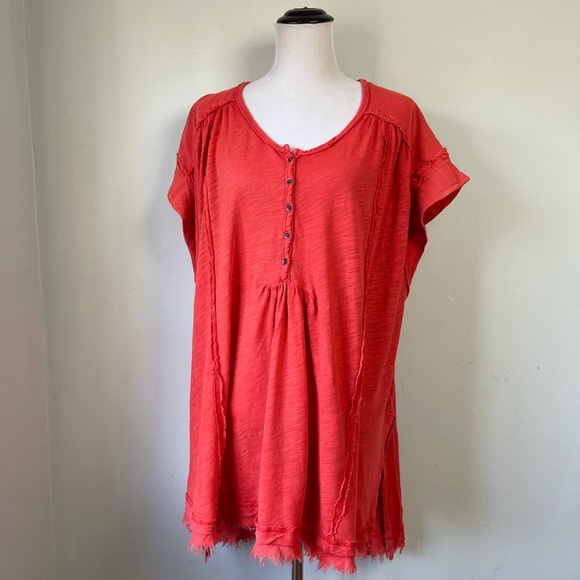 Free People Tops - Free People Aster Oversized Tunic Top Size S